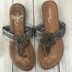 **CLEARANCE** Madeline Stuart size 6.5 Metallic Thong Sandal